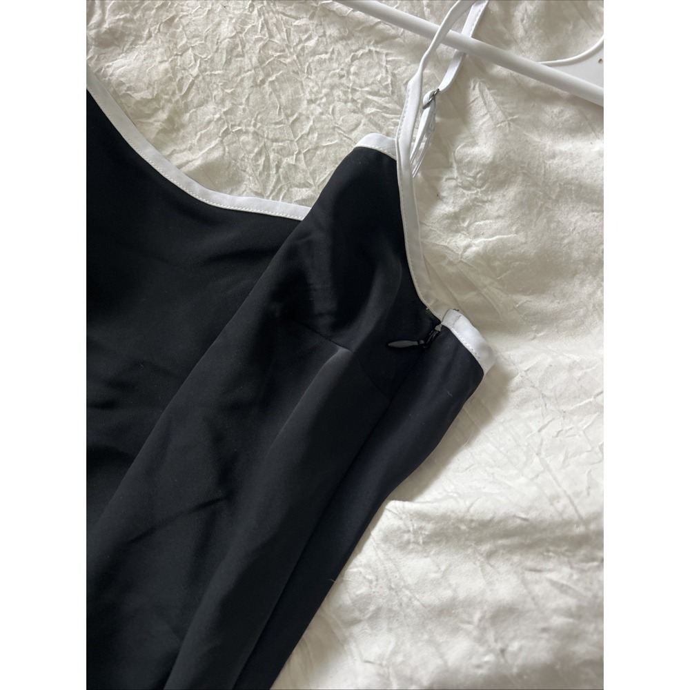 Abercrombie & Fitch Julia Dress Womens S Black Satin Slip Midi Minimalist MINT - Picture 6 of 7